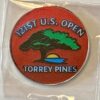 U.S. OPEN - 121st - Torrey Pines - Red - Pro size 32mm - Golf Ball Marker